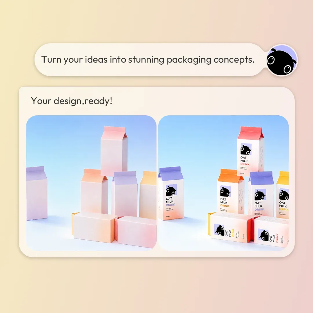 AI-generated product packaging design concept