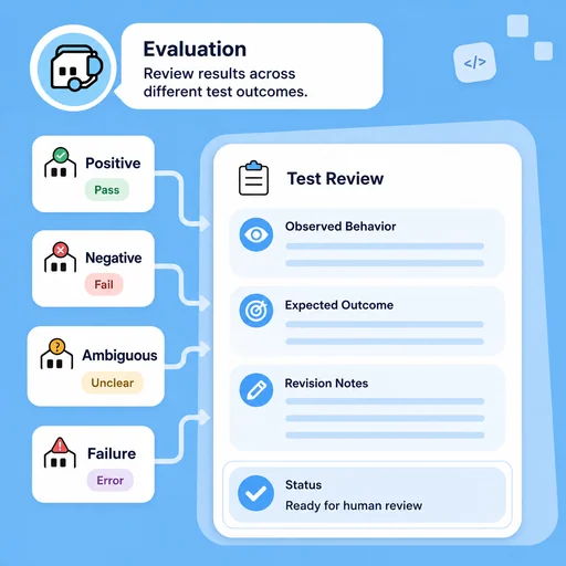 Illustrative workflow for test the skill before reuse.