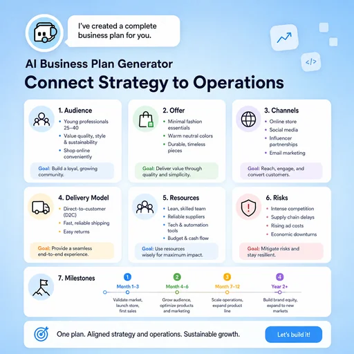 Illustrative workflow for connect strategy to operations.