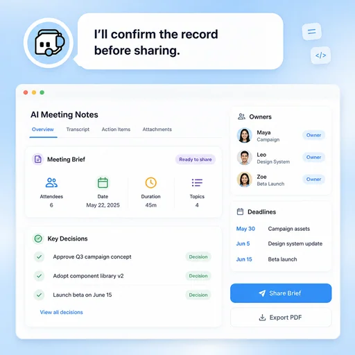 Illustrative workflow for confirm the record before sharing.