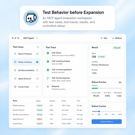 Illustrative workflow for test behavior before expansion.