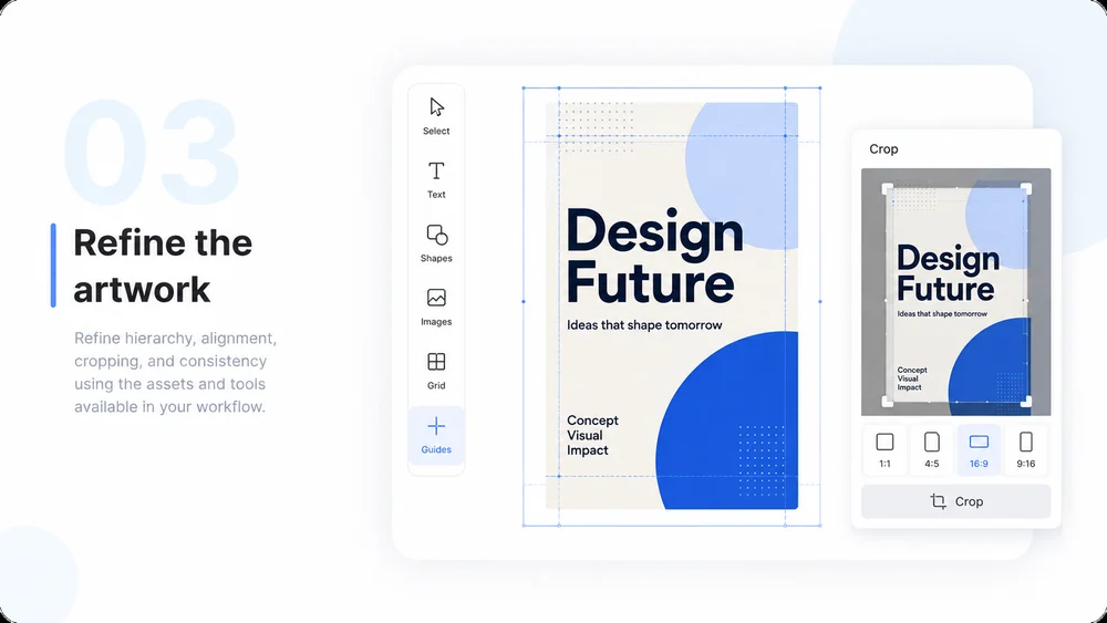 Illustrative AI Graphic Design step 3: Develop the Selected Concept.