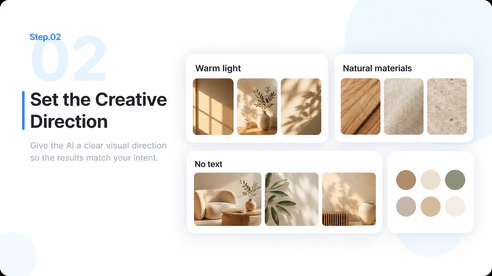 Illustrative AI Image Generator step 2: Set the Creative Direction.