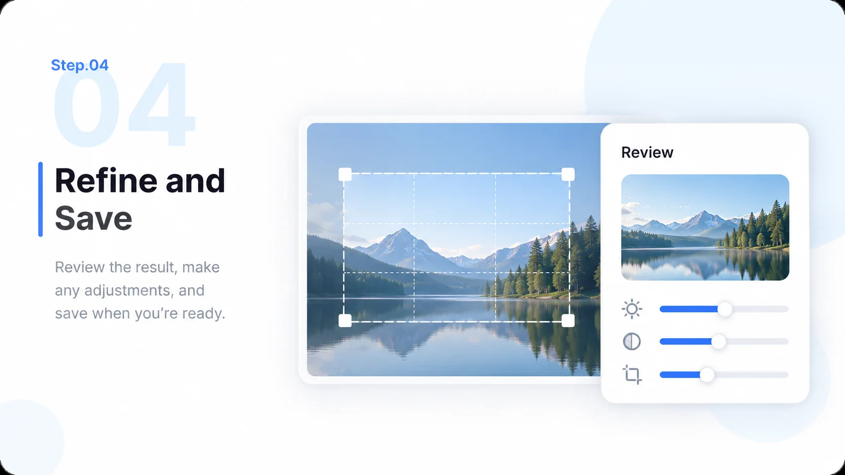 Illustrative AI Image Generator step 4: Refine and Save.