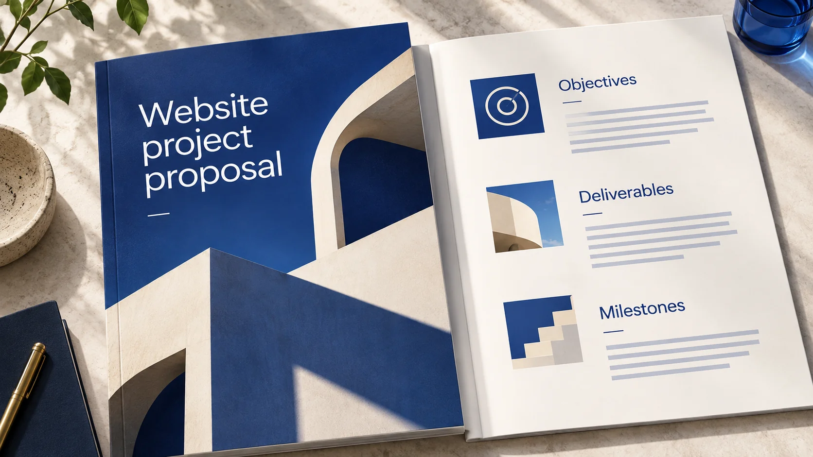 AI Proposal Generator: Website Project. Illustrative concept, not a verified customer result.