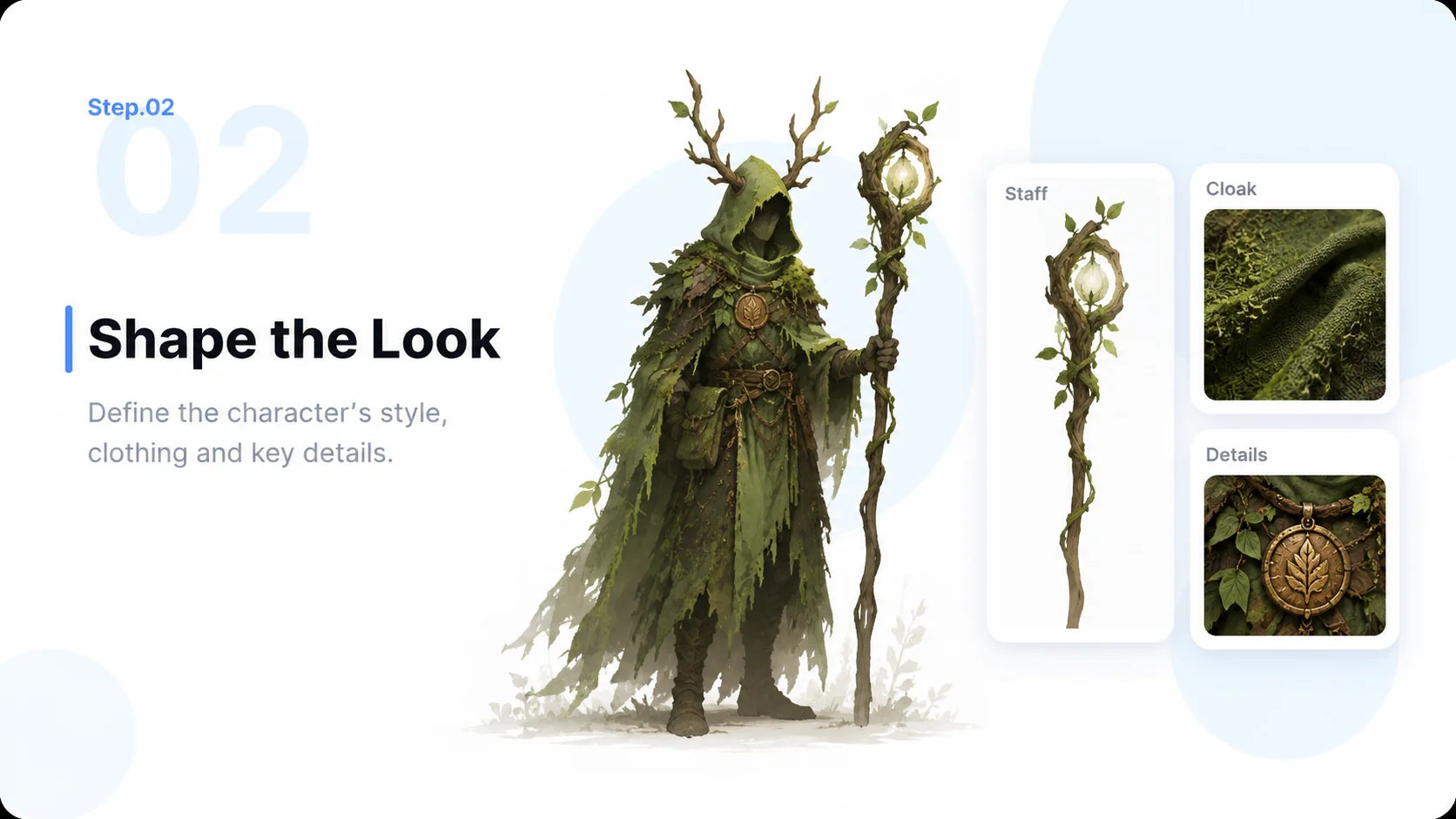 Illustrative AI Character Generator step 2: Shape the Look.