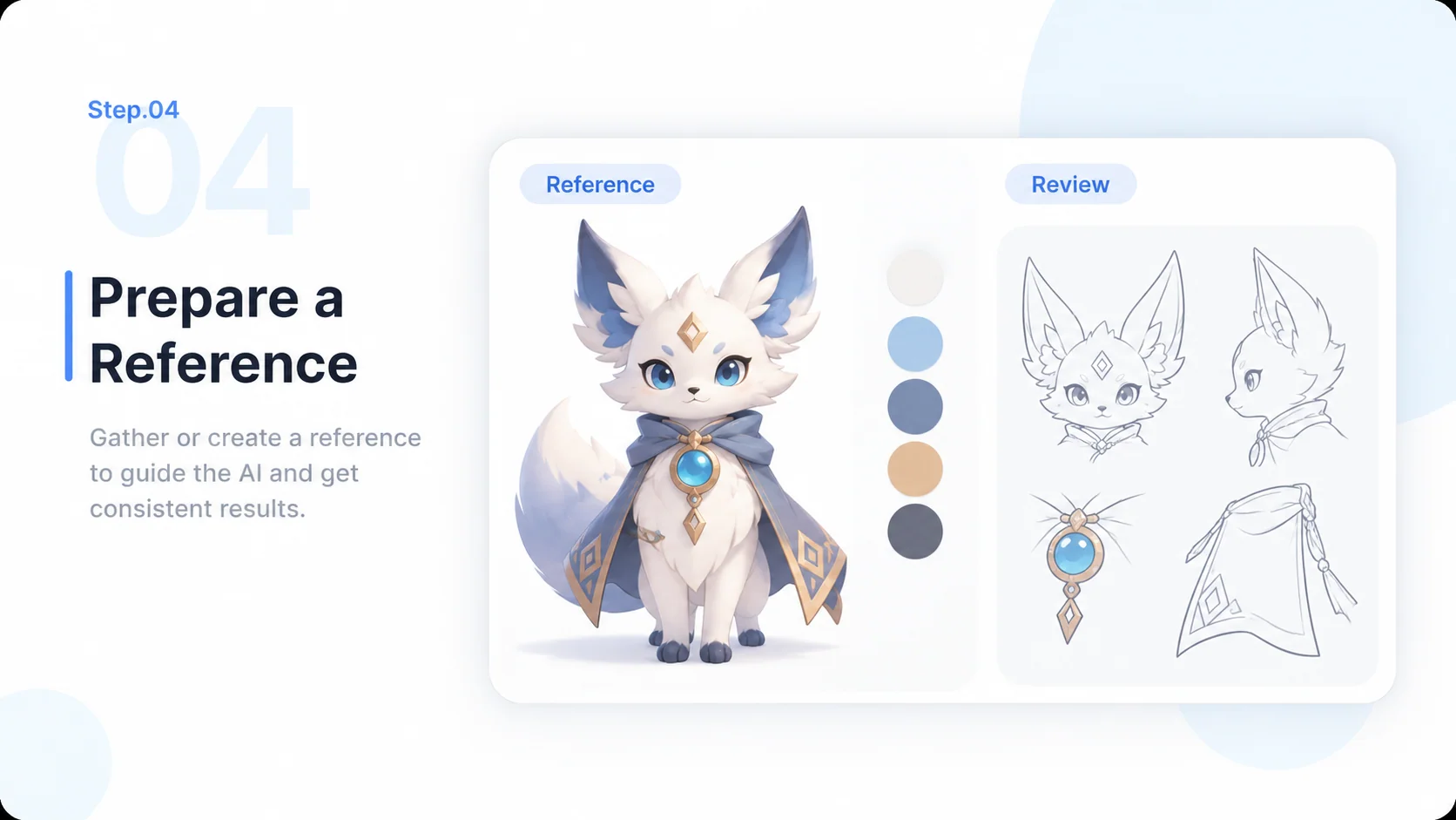 Illustrative AI Character Generator step 4: Prepare a Reference.
