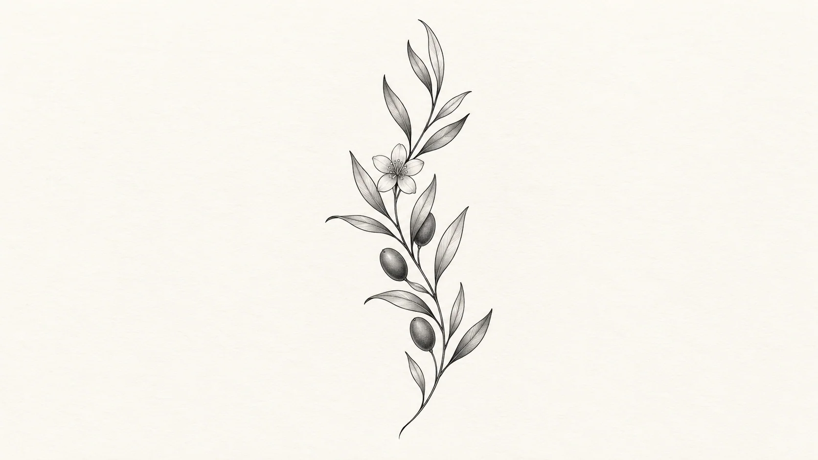 AI Tattoo Generator: Botanical Linework. Illustrative concept, not a verified customer result.