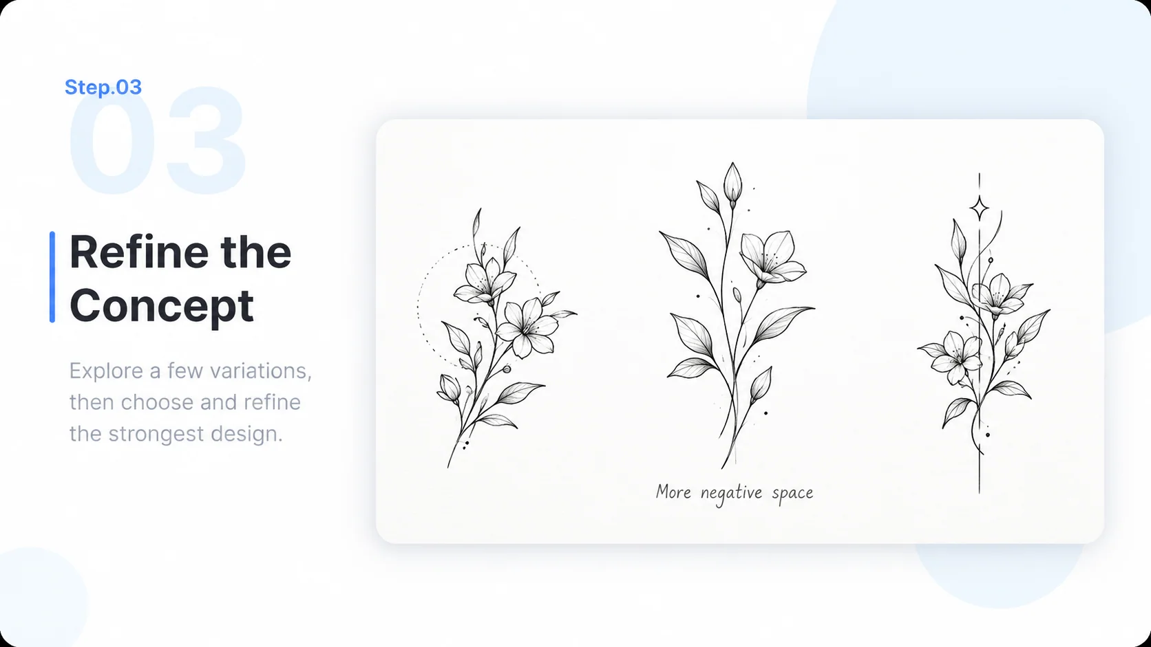 Illustrative AI Tattoo Generator step 3: Refine the Concept.