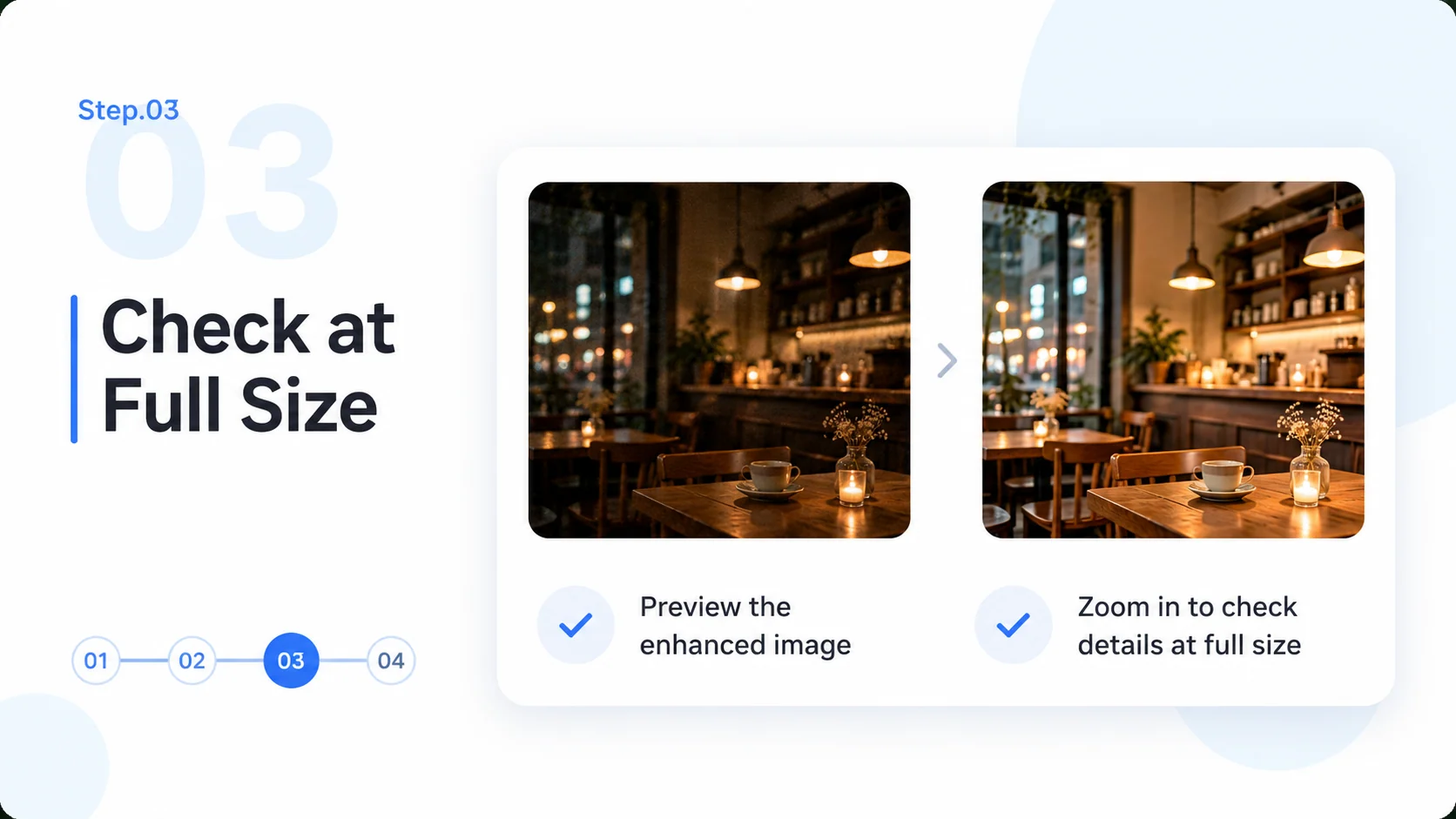 Step 3 conceptual diagram: check at full size for the ai photo enhancer workflow.