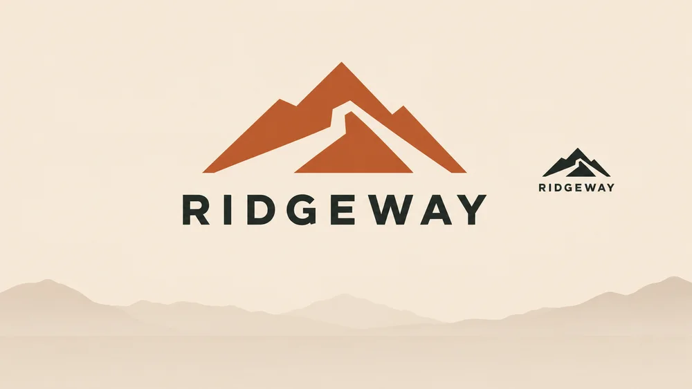 Illustrative trail equipment mark concept for AI Logo Generator.