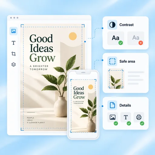 AI Poster Generator workflow illustration: Check the Poster Where It Will Appear.