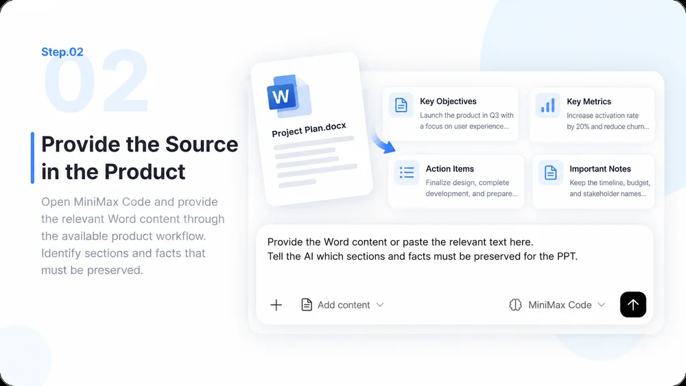 Word to PPT Converter step 2: Provide the Source in the Product.