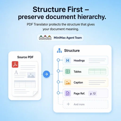 Illustrative workflow for preserve the document hierarchy.