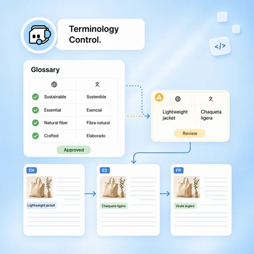 Illustrative workflow for keep important terms consistent.