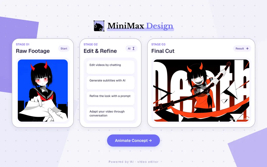 AI Video Editor example